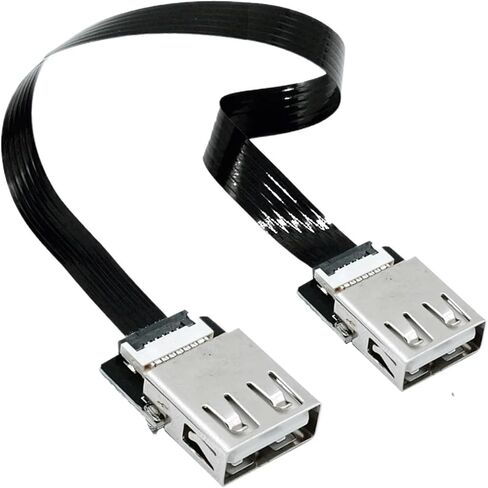 مراقبة FPV 5CM-100CM Standard USB 2.0 ذكر إلى أنثى FFC Super Super Ultra Thin Flat Flat Cable (30 سم ، AMF-AMF) in Kuwait
