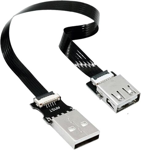 مراقبة FPV 5CM-100CM Standard USB 2.0 ذكر إلى أنثى FFC Super Super Ultra Thin Flat Flat Cable (30 سم ، AMF-AMF) in Kuwait