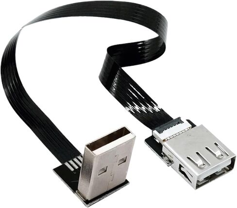مراقبة FPV 5CM-100CM Standard USB 2.0 ذكر إلى أنثى FFC Super Super Ultra Thin Flat Flat Cable (30 سم ، AMF-AMF) in Kuwait