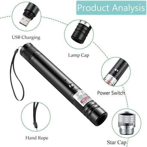 مؤشر الليزر ، ضوء مؤشر مؤشر الليزر الأخضر ، مؤشر Lazer طويل المدى للمشي لمسافات طويلة ، شحن USB in Kuwait