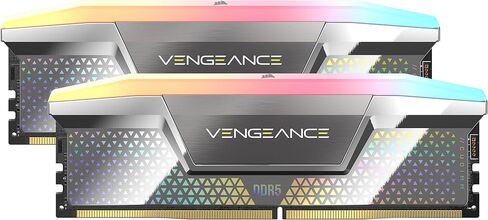 Corsair Vengeance RGB DDR5 CUDIMM 48GB (2x24GB) 8400MHz CL40-52-52-135 1.4V Intel XMP Computer Computer-Silver (CMHC48GX5M2X8400C40) in Saudi Arabia