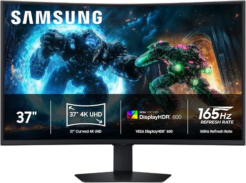 Samsung 37" Odyssey G7 (G75F) 4K UHD Resolution, 165Hz, Curved Gaming Monitor, 1ms Response Time (GtG), VESA DisplayHDR™ 600, AMD FreeSync™ Premium Pro, LS37FG75DENXZA, 2025 in Saudi Arabia