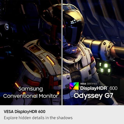 Samsung 37" Odyssey G7 (G75F) 4K UHD Resolution, 165Hz, Curved Gaming Monitor, 1ms Response Time (GtG), VESA DisplayHDR™ 600, AMD FreeSync™ Premium Pro, LS37FG75DENXZA, 2025 in Saudi Arabia