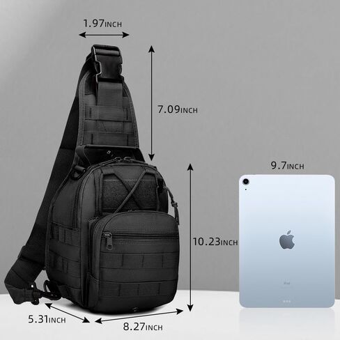 J.Sh 4-in-1 حزمة الصدر التكتيكي مع حقيبة Crossbody System System Hidden Cread ، ومثالية مقاومة للماء ومقاومة للمهياج in Kuwait