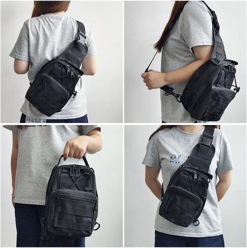 J.Sh 4-in-1 حزمة الصدر التكتيكي مع حقيبة Crossbody System System Hidden Cread ، ومثالية مقاومة للماء ومقاومة للمهياج in Kuwait