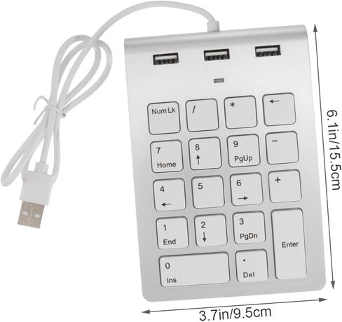 لوحة مفاتيح مفتاح لوحة مفاتيح لوحة مفاتيح USB الميكانيكية مع منافذ USB Hub Silver Zinc Alboy Wired Forder in Kuwait