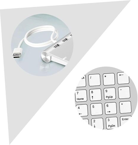 لوحة مفاتيح مفتاح لوحة مفاتيح لوحة مفاتيح USB الميكانيكية مع منافذ USB Hub Silver Zinc Alboy Wired Forder in Kuwait