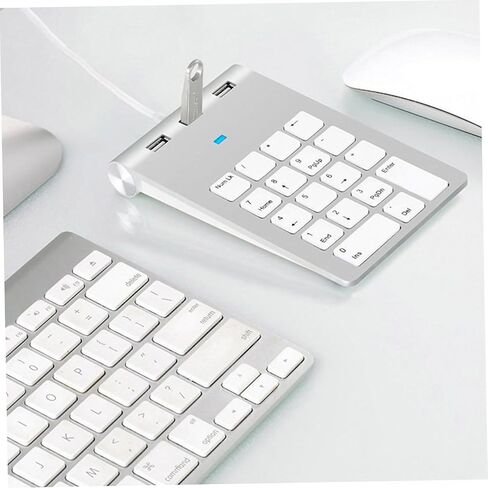 لوحة مفاتيح مفتاح لوحة مفاتيح لوحة مفاتيح USB الميكانيكية مع منافذ USB Hub Silver Zinc Alboy Wired Forder in Kuwait