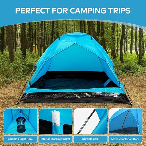 1-2 one Person Two Persons Small Camping Tents for Hiking with rainfly, Esay Set up Dome Tent with Carrying Bag,Basic Portable Camping Small Tents for Backpacking in Saudi Arabia