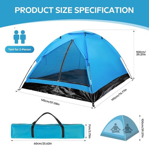 1-2 one Person Two Persons Small Camping Tents for Hiking with rainfly, Esay Set up Dome Tent with Carrying Bag,Basic Portable Camping Small Tents for Backpacking in Saudi Arabia