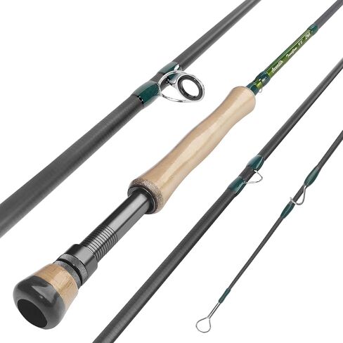 Aventik Troutflow Fly Fishing Rod with Rod Tube | Fast action 9ft travel rod; Fits 5/8wt; Japan Toray 46T carbon fiber; CNC dual lock reel seat in Saudi Arabia