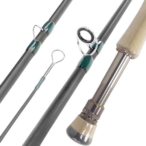 Aventik Troutflow Fly Fishing Rod with Rod Tube | Fast action 9ft travel rod; Fits 5/8wt; Japan Toray 46T carbon fiber; CNC dual lock reel seat in Saudi Arabia