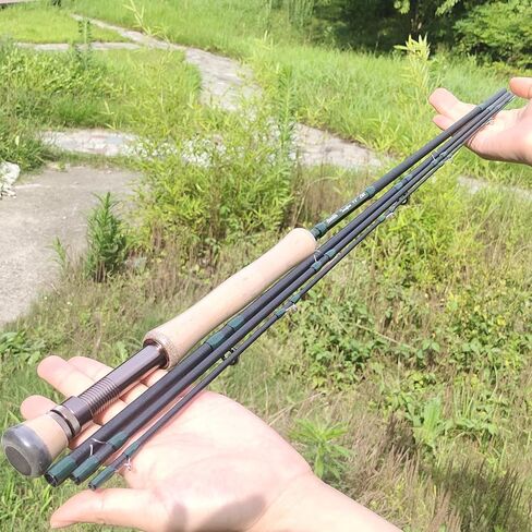 Aventik Troutflow Fly Fishing Rod with Rod Tube | Fast action 9ft travel rod; Fits 5/8wt; Japan Toray 46T carbon fiber; CNC dual lock reel seat in Saudi Arabia