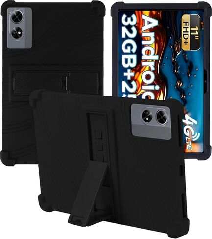 لـ Doogee Tab G6+ Tablet 11 بوصة لوحي ، Bovugac Soft Silicone Stand Stand Stand Stand Froofchproof Friends for Doogee Tab G6 11 "Tablet (Black) in Kuwait