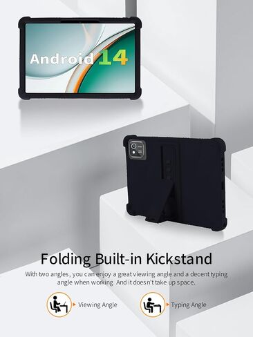 لحالة Aiprotablet C20E Tablet 10 بوصة Android أقراص Android ، Bovugac Soft Silicone Stand Stand Stand Roofrack Friends for Aiprotablet C20E أقراص (أزرق) in Kuwait