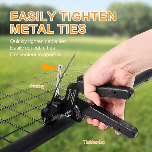 Stainless Steel Cable Tie Gun Kit：With 300pcs Uv Resistant Black Metal Zip Ties Heavy Duty Outdoor (150 Each of 8, 12 Inch) Adjustable Fastening Cutting Tie Tool Sets，for Chainlink Fence，Exhaust Wrap in Saudi Arabia
