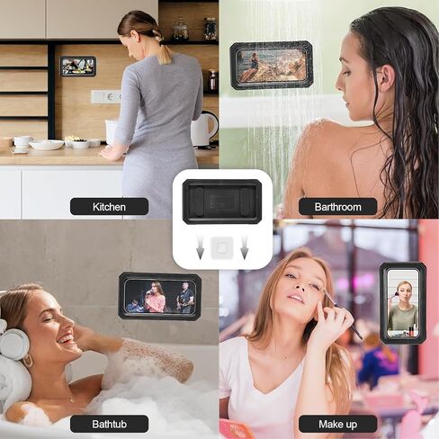 Shower Phone Holder Waterproof-360°Adjustable Rotation, Waterproof Anti Fog Case with Touch Screen for Bathroom Bathtub, Shower Phone Case Holder for Bathroom Wall Mirror in Saudi Arabia