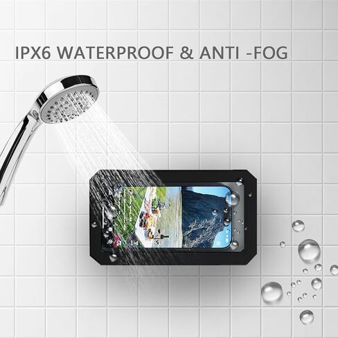 Shower Phone Holder Waterproof-360°Adjustable Rotation, Waterproof Anti Fog Case with Touch Screen for Bathroom Bathtub, Shower Phone Case Holder for Bathroom Wall Mirror in Saudi Arabia
