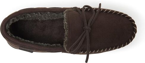 Dearfoams Men's Microsuede Moccasin with Tie Slipper in Saudi Arabia