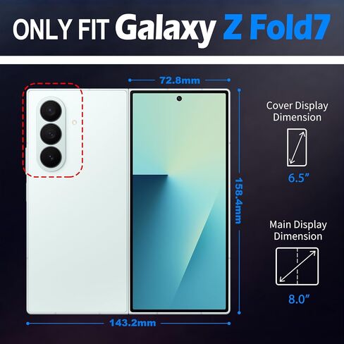 SHIELDON Case for Galaxy Z Fold7 8.0", Genuine Leather Wallet Case, RFID Blocking Card Slot, Kickstand, Magnetic Closure Protective Case Compatible with Galaxy Z Fold 7 2025 - Black in Saudi Arabia