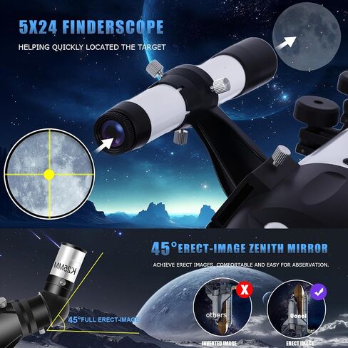 Telescope for Adults High Powered 90mm Large Aperture 800mm,Refractor Telescopes for Astronomy Beginners with Carry Bag in Saudi Arabia