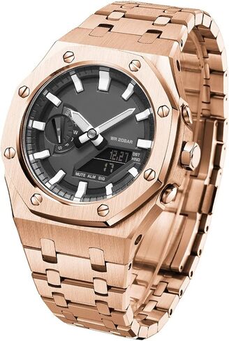 5rd Mod Kit Series Frosted Series for GA2100 GA-2110 Metal Watch Caseband 316 ملحقات سوار مدي المعدلة من الفولاذ المقاوم للصدأ مع الغطاء السفلي in Kuwait