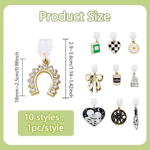 DICOSMETIC Dust Plug Charms Bulk Alloy Enamel Type-C USB Charging Port Charm Cell Phone Charm Plug Cover USB C Port Cap Protector Pendant for Cellphone Tablet Charging Ports Dust in Kuwait