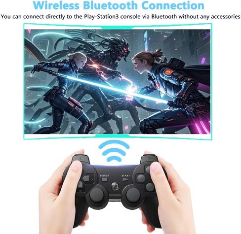esunlau اللاسلكي اللاسلكي تحكم بلوتوث Gamepad لـ PS 3 مع عصا التحكم. يتضمن كابل USB. in Kuwait