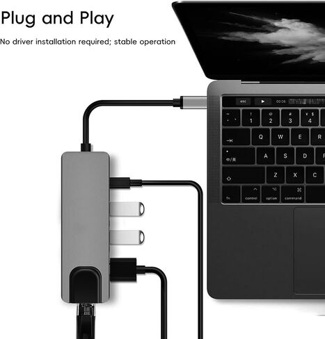 محطة الإرساء السطحية 2 للسطح ، محطة الإرساء السطحية 8-in-1 4K@30Hz إخراج 100W PD شحن Ethernet 100 ميجابت في الثانية ، لاستوديو الكمبيوتر المحمول السطحي ، الكمبيوتر المحمول ، GO Surface ، Surface Book 2 in Kuwait