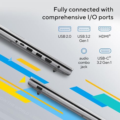 ASUS Vivobook 17 Labtop ، 17.3 "عرض FHD 60Hz ، Intel Core I7-1355U ، Intel Iris XE Graphics ، ذاكرة 16 جيجابايت ، تخزين 1 تيرابايت ، فضية بارد ، F1704VA-ES76 in Saudi Arabia