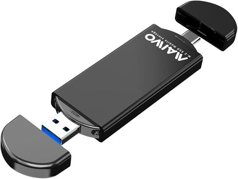 مايوو قارئ M.2 NVME/SATA SSD بمنفذ USB 3.0 ونوع C، ذاكرة مستديمة 10GBps، ساتا 6GBps، يدعم مفتاح M/B&M، هيكل من الالومنيوم، بدون ادوات، يدعم UASP، مقاس 2230/2242/2260/2280 in Kuwait