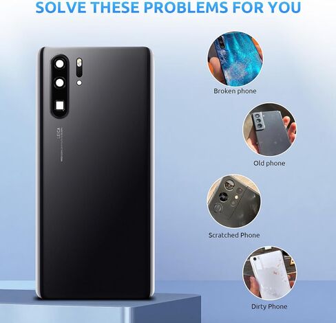 Back Glass Replacement for Huawei P30 Pro Back Cover Rear Housing with Camera Lens + Repair Tool Kit Genuine Rear Glass (Aurora) in Kuwait