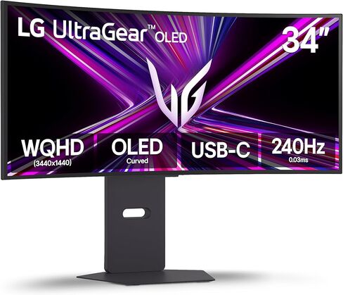 LG 45GX900A-B 45 بوصة ULTRAGEAR WQHD (3440 × 1440) شاشة ألعاب منحنية OLED ، 240 هرتز ، 0.03 مللي ثانية ، NVIDIA G-SYNC ، VESA DISPLAYDR TRUE Black 400 ، HDMI 2.1 ، DisplayPort ، USB PD 65W ، Black in Kuwait