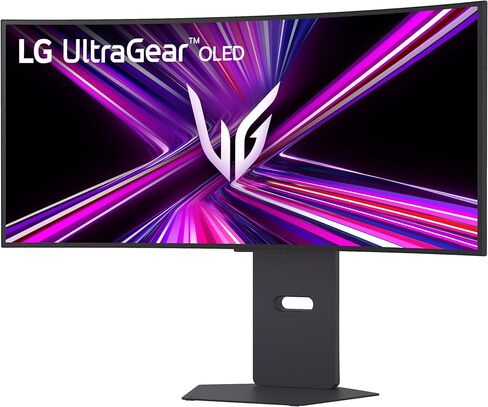 LG 45GX900A-B 45 بوصة ULTRAGEAR WQHD (3440 × 1440) شاشة ألعاب منحنية OLED ، 240 هرتز ، 0.03 مللي ثانية ، NVIDIA G-SYNC ، VESA DISPLAYDR TRUE Black 400 ، HDMI 2.1 ، DisplayPort ، USB PD 65W ، Black in Kuwait