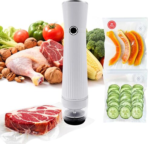 Portable Handheld Vacuum Sealer Machine, Compact Vacuum Sealer Machine for Food Preservation & Storage + 10 Reusable Bags in Saudi Arabia