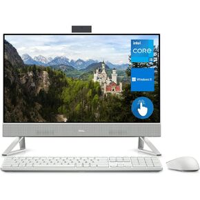 Dell Inspiron 27" Touchscreen All-in-One Desktop - 27" FHD IPS Screen, Intel 10-Core 7 150U, NVIDIA GeForce MX570A, Wi-Fi 6E, Windows 11 Pro PC for Business, External DVD Driver | 32GB RAM + 1TB SSD in Saudi Arabia