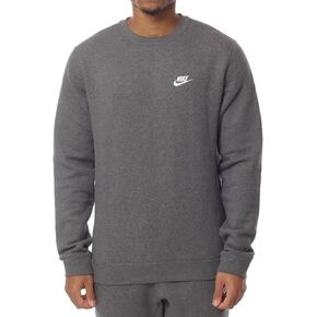 Nike Mens Sportswer Crew Fleece Club Sweatshirt Dark Grey/White 804340-071 Size X-Large in Saudi Arabia