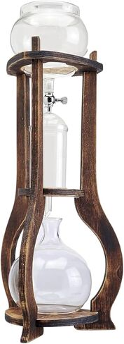 Nispira Iced Coffee Cold Brew Drip Tower Coffee Maker Wooden, 6-8 cup in Saudi Arabia