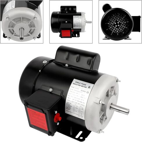 محرك كهربائي 2 HP محرك أحادي الطور 3450 دورة في الدقيقة 56 إطار 5/8 بوصة عمود 115/230 فولت TEFC CW/CCW in Saudi Arabia