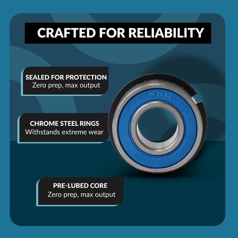 (10 Qty) PGN - 99502HNR Snap Ring & Sealed Ball Bearing - 5/8"x1-3/8"x7/16" - Replacement for Go Kart - Wheel Hub - Mini Bikes and Lawn Mowers in Saudi Arabia