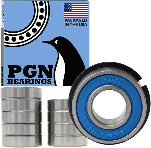 (10 Qty) PGN - 99502HNR Snap Ring & Sealed Ball Bearing - 5/8"x1-3/8"x7/16" - Replacement for Go Kart - Wheel Hub - Mini Bikes and Lawn Mowers in Saudi Arabia