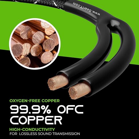 GEERIT 10ft 12 AWG Y SPEAKER WIRE & 12 RT Angle Banana Clop in Saudi Arabia