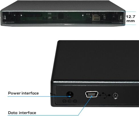 External DVD RW Enclosure Case USB 2.0 Slot in DVD 12.7mm IDE Case for Optical Drive in Saudi Arabia