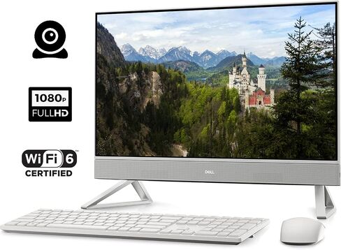 Dell Inspiron 27 "شاشة تعمل باللمس All-in-One-شاشة IPS 27" FHD ، Intel 10-Core 7 150U ، NVIDIA GEFORCE MX570A ، WI-FI 6E ، Windows 11 Pro PC للأعمال ، برنامج تشغيل DVD الخارجي | 32 جيجابايت ذاكرة الوصول العشوائي + 1 تيرابايت SSD in Saudi Arabia