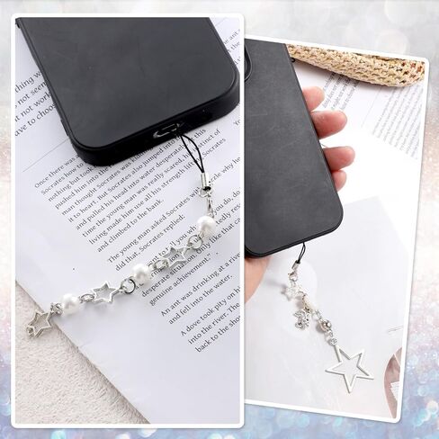 2 أجهزة كمبيوتر سحر هاتف نجم لطيف ، سحر الهاتف الخليوي Y2K الجمالي ، Star Phonecharm لحقائب حقيبة Backpack Wallet Cheychain Camera Decor in Saudi Arabia