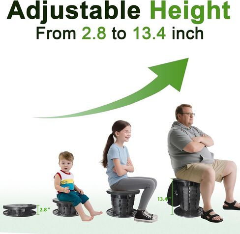 Retractable Portable Toilet, Adjustable Height Camping Toilet for Adults Kids, Compact Travel toilet for Car, Camping, Emergency, Outdoor Portable Potty in Saudi Arabia