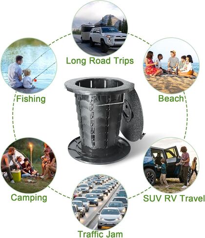 Retractable Portable Toilet, Adjustable Height Camping Toilet for Adults Kids, Compact Travel toilet for Car, Camping, Emergency, Outdoor Portable Potty in Saudi Arabia