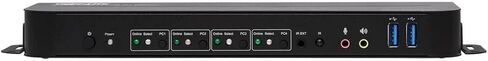 Tripp Lite 4 Port DisplayPort USB KVM Switch ، Quad Port DP USB KVM Switch ، 4K 60 Hz ، HDR ، HDCP 2.2 ، DP 1.4 ، USB 3.0 Cables ، Black (B005-DPUA4) in Saudi Arabia