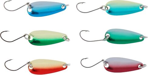 6pcs Fishing Spinner Lures Sequins, Spinners Fishing Lures Metal Spoon Bait for Pike Trout Bass Salmon in Saudi Arabia