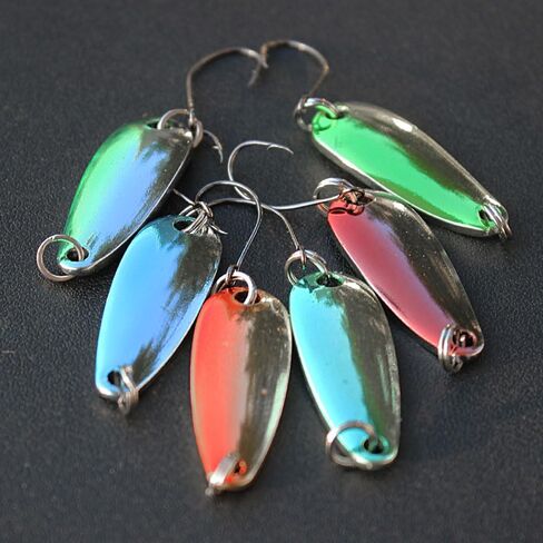 6pcs Fishing Spinner Lures Sequins, Spinners Fishing Lures Metal Spoon Bait for Pike Trout Bass Salmon in Saudi Arabia